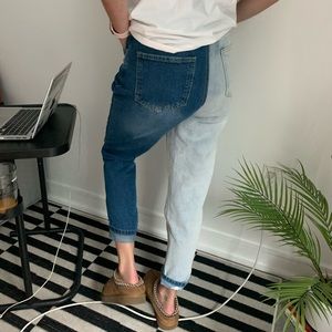 Nasty Gal duel tone jeans
